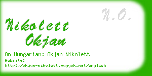 nikolett okjan business card